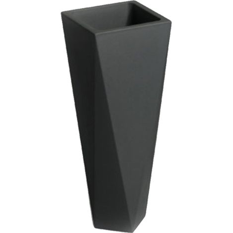 Vaso "Diamond" struttura in polietilene per esterno -Avorio / 26 x 72 cm (1/4)