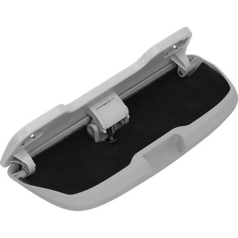 Boîte de rangement pour lunettes de voiture, étui à lunettes de soleil organisateur espace gainé (Gris foncé) (1/5)