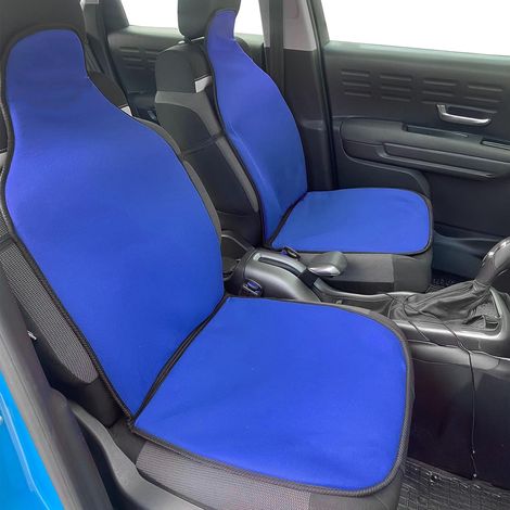 Lupex Shop – Schienali auto universali, realizzati in tessuto 100% poliestere, per tutti i veicoli, colore Blu