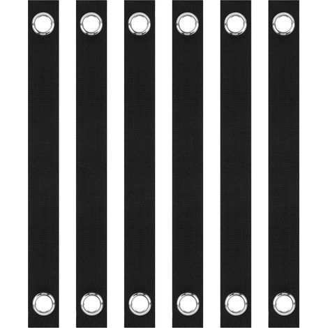 6 Pièces - Sangle De Soutien - Attache Arbre - Tuteurage Et Protection Contre Le Vent - Nylon Résistant - Jardin Extérieur - Noir - 3,8x40cm (1/5)