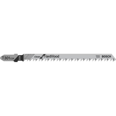 Bosch Stichsägeblatt T 301 CDF Clean for Hard Wood, 3er-Pack - 2608636228 (1/5)