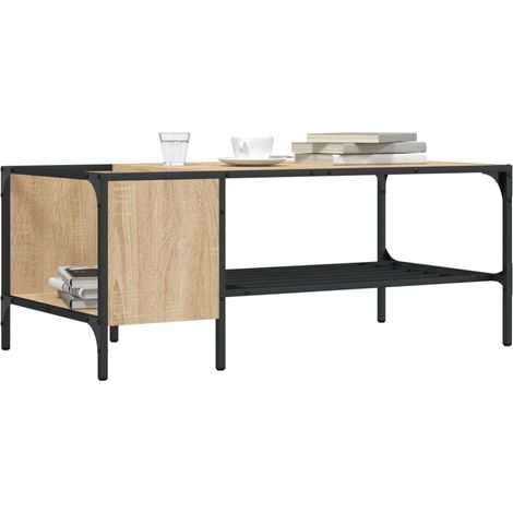 Couchtisch mit Regal Sonoma-Eiche 100x51x40 cm Holzwerkstoff