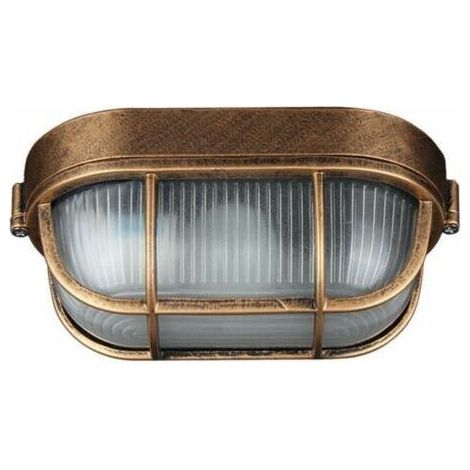 Applique D'extérieur, Lampe Ovale En Aluminium Moulé Sous Pression Applique, Murale Marine Nautique Lumière Vintage Industrielle, Lampe De Bateau, Décoration Mur Patio Couloir Lampes (1/5)