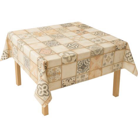 Rotolo tovaglia decorativa in PVC – modello piastrelle vintage Materiale: PVC con supporto tessile (45 g/m²)  Dimensioni rotolo: 1,37 × 20 m Breckner Germany (1/5)