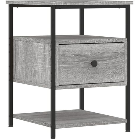 Maison Exclusive - Nachttisch Grau Sonoma-Eiche 40x42x56 cm Holzw
