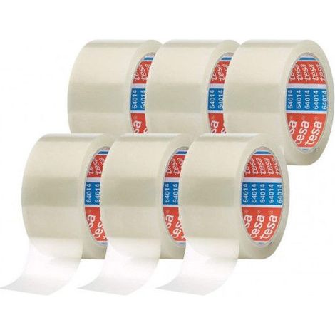 Lot de 6 rubans Emballage Transparent PP 66M X 50mm Surdiscount