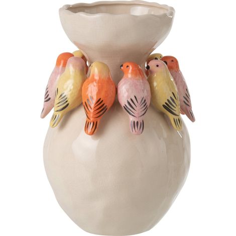 Vase oiseau en porcelaine multicolore - multicolore (1/3)