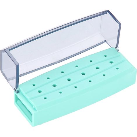 Boîte de nettoyage pour 18 trous, porte-fraises dentaires, autoclavable, outil dentaire vert S015C (1/5)