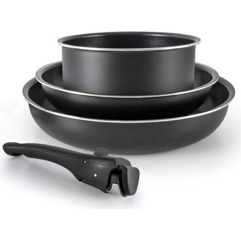 Kitchencook Flex 4 - Batterie De Cuisine Aluminium 4 Pièces Avec Poignée Amovible