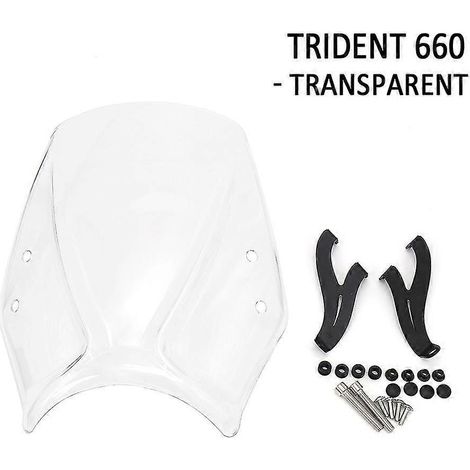 Accessoires moto pour Trident 660 (modèles 2021 et 2022) : déflecteur de vent transparent pour pare-brise, carénage et cache. (1/5)