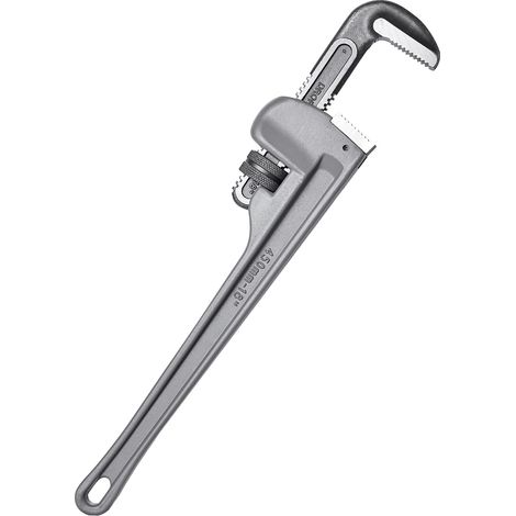 Mophorn Llave para Tubo Recto de Aluminio 18" Llave para Plomería Ajustable con Mandíbula de Alta Resistencia Mango Ergonómico Fácil de Transportar para Tuberías de Agua, Reparaciones de Automóviles