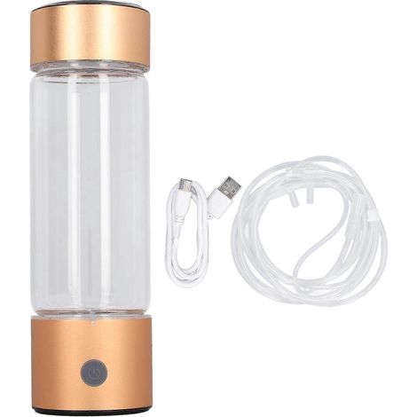 Wasserstoff-Wassergenerator 410 ml, 1200 bis 1400 ppb wasserstoffreiches Wasser, Becher mit Naseninhalationsschlauch