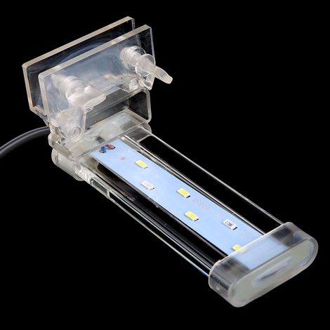 Lampe LED pour aquarium, lumière blanche et bleue, clip réglable, haute luminosité, interrupteur indépendant, faible consommation d'énergie.-AquaForge