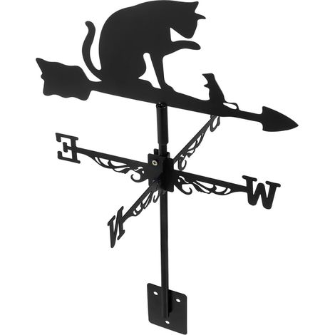 Girouette en Acier Inoxydable Jardin Girouette Chat Souris en Forme De Pieu Ornement Indicateur De Direction du Vent Outil pour Cour Patio Pelouse (1/5)