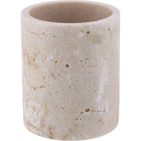 Bicchiere in poliresina di travertino - naturale - Tendance