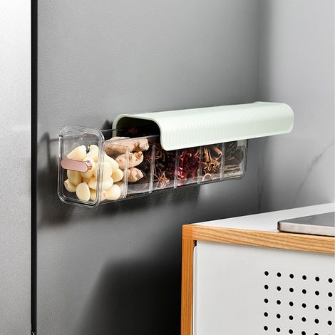 Abnehmbarer, wandmontierter Unterwäsche-Organizer – Wasserdichte, transparente Aufbewahrungsbox mit herausnehmbaren Fächern (Kunststoff, 300 g) (1/5)
