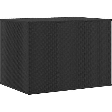 Contenitore da Giardino in Rattan PE 145x100x103 cm Nero vidaXL (1/5)