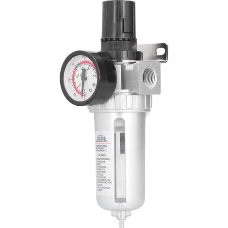 Druckluftfilterregler mit Wasser-Öl-Abscheider und Manometer für pneumatische Leitungen (1/5)