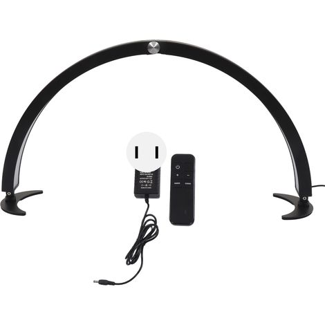 Ortviai Lampe de bureau en forme de demi-lune pour manucure – 25 W, 7 températures de couleur, 10 niveaux de luminosité, télécommande (1/5)