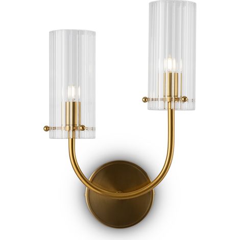 Applique glamour Arco Maytoni 2 luci G9 ottone cristallo (1/2)