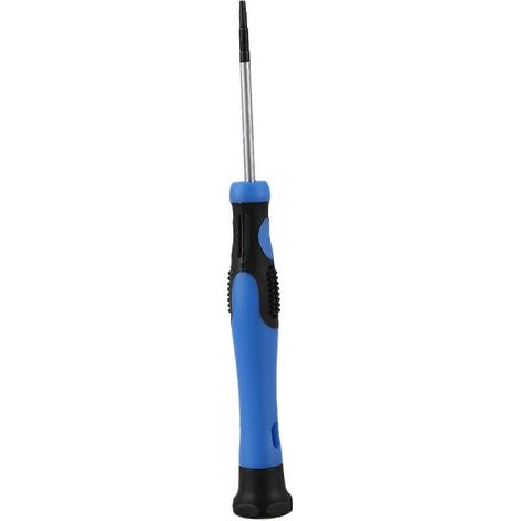 Tournevis Torx de sécurité T6 avec poignée antidérapante bleue et noire et embout magnétique (1/4)