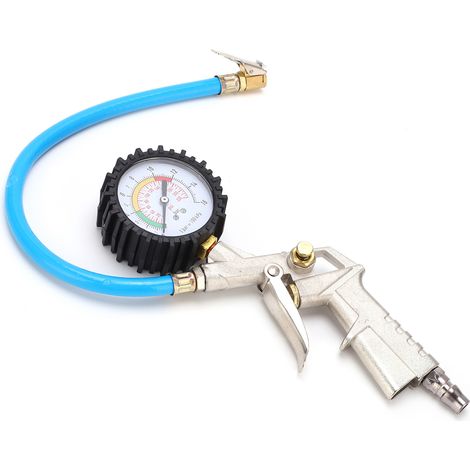 Gonfleur et dégonfleur de pneus avec manomètre 0‑220 PSI (16 bar) pour voitures, camions et motos (1/5)