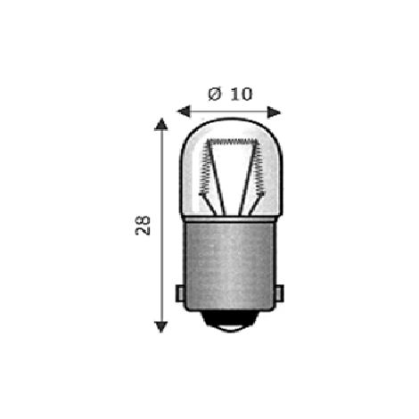 Lampada incandescenza BA9S 110/130V 10×28 mm per quadri WIM4101136