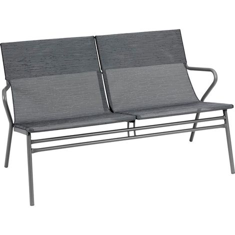 Bank mit niedriger Sitzfläche und hohem Komfort - Vence - Batyline® Duo - Grau Obsidian - Lafuma Mobilier (1/5)