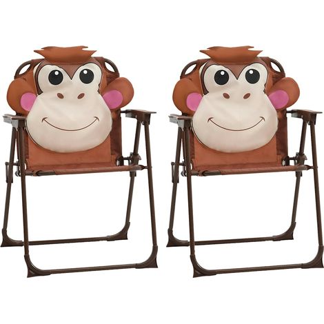 vidaXL 3 Piece Kids' Garden Bistro Set with Parasol Brown