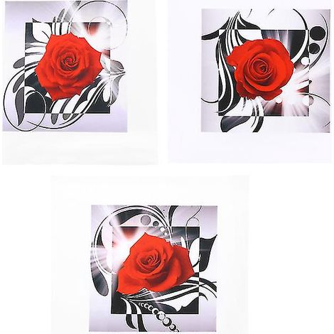 Peinture à l'huile de 3 roses (1/3)