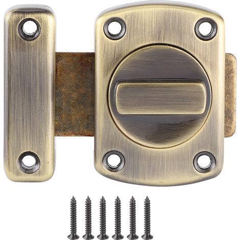 Verrou à pêne coulissant pour porte d'armoire, en alliage de zinc, finition bronze, taille L, pour placard et buffet