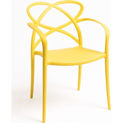 Sillas Comedor - Silla Vella con Reposabrazos - Amarillo (1/5)