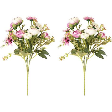 Bouquet de mariée, fleurs artificielles, décoration de bouquet, fleurs simulées (violettes)-AquaForge (1/5)