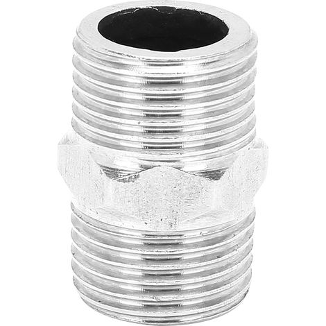 5 Stück 1/2-Zoll-Edelstahl-Sechskantnippel-Gewinderohrverbinder für Wasserheizung (1/5)