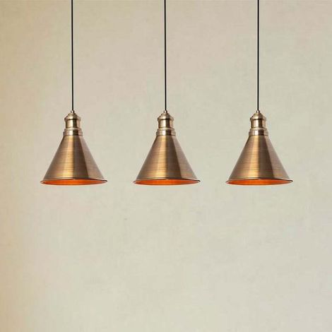 [GEBRAUCHT] B-Ware Hängelampe Pendelleuchte Sivani MR-314 gold patiniert Eisen Esszimmer Wohnzimmer (1/2)