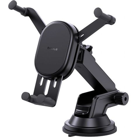 Support de voiture Gravity avec chargeur de smartphone à induction et ventouse 15 W - Noir (1/5)