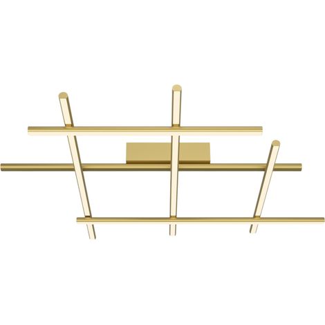 Maytoni Radiance Plafoniera moderna quadrata a LED integrata semi-incasso oro 3000K 2250lm paralume bianco (1/5)
