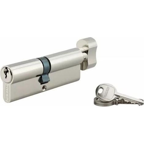 HOXILEELEOCylindre pulsante 90 x 32 mm nichelato con 3 chiavi (1/5)