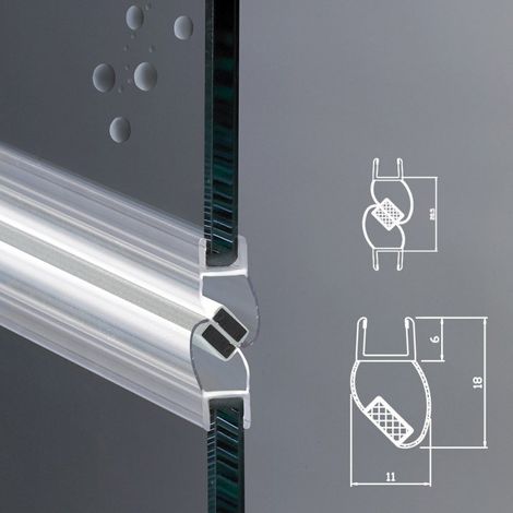 Guarnizione Magnetica Box Doccia Profilo Vetro 6mm EC-109 (1/3)
