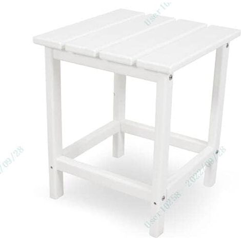COSTWAY Tavolino da Giardino Quadrato per Esterno, Tavolo Adirondack in HDPE Resistente alle Intemperie, per Interno ed Esterno Patio, Portico, Giardino, Facile Manutenzione (Bianco)