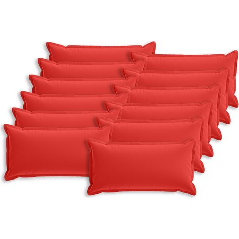 Federa 12 pz HOUTEN Rosso 40 x 80 cm Poliestere vidaXL
