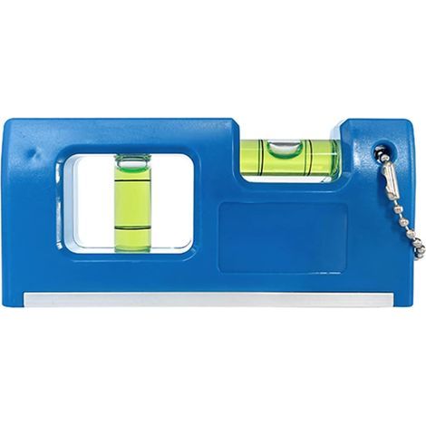 Livella a bolla magnetica portatile tascabile con gancio portachiavi in metallo per determinare piani orizzontali e verticali. Piccola livella a bolla. (1/3)