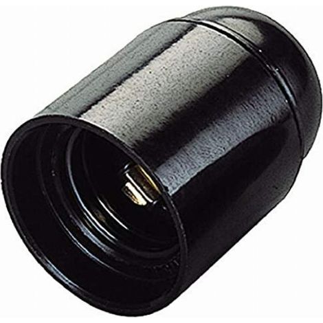 poly pool - portalampada e27 corpo liscio nero (1/4)
