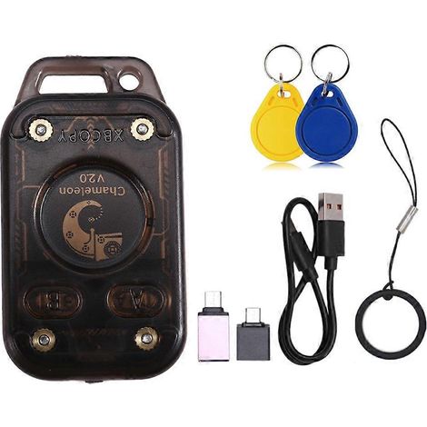 Chameleon V2.0 Lecteur de puces RFID, émulateur, duplicateur NFC, Chameleon Ultra+2xCUID, porte-clés, décodage de cartes 125K 13,56 MHz (1/5)