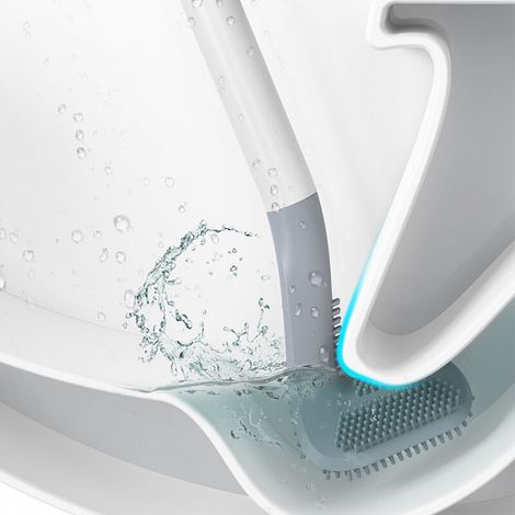 Golf Toilet Brush,Brosse de Toilette à tête de Brosse de Golf,Brosse Toilette Silicone,Brosses WC et Supports,pour Salle de Bains ou WC d’hôtes ,Noir (1/4)