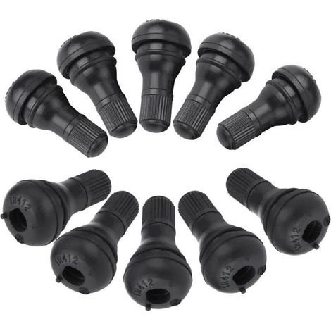 Válvula de rueda para tractor cortacésped, válvula TR412, paquete de 10 tapas antipolvo para válvulas de neumáticos de coche (1/4)