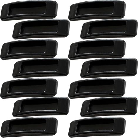 Poignées adhésives pour meubles, ABS noir, lot de 20 (1/5)