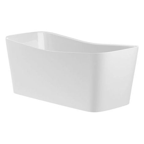 Baignoire MAUI SQUARE en Stonex avec vidage et siphon - 1550 x 700 mm - 282 Litres - En résine - Roca (1/2)