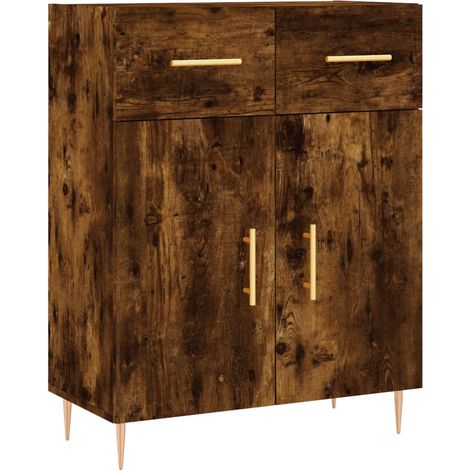Aparador-cómoda-mueble-organizador-cocina-salón-salón-comedor 695 x 34 x 90 cm-madera de ingeniería-marrón 020031033 (1/5)