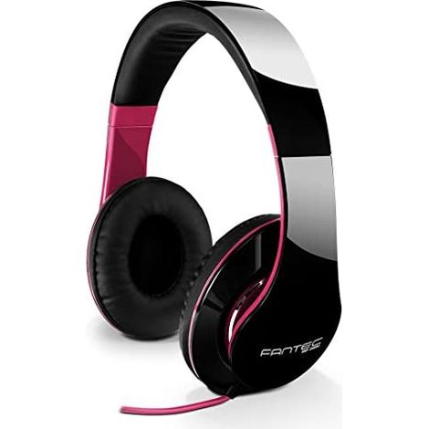 Fantec SHP-250AJ Auriculares Alámbrico Diadema Música Negro, Rosa